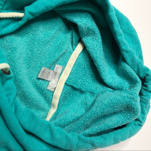 Old Navy Turquoise Varsity Soft Pullover Sweatshirt Kangaroo Pouch Hoodie - Picture 2 of 9